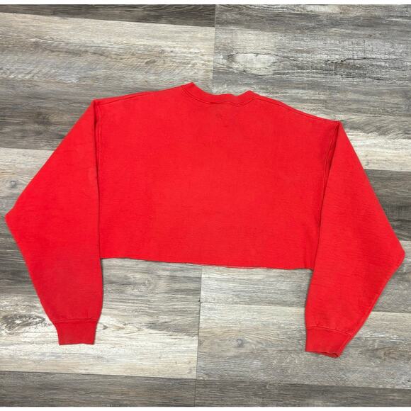 Vintage 90s Galt Sand Ohio State Buckeyes Women L Embroidered Cropped Sweatshirt - Picture 2 of 12